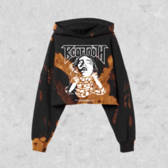 ISO! Beartooth Disease choke cropped hoodie in small - Picture 1 of 4